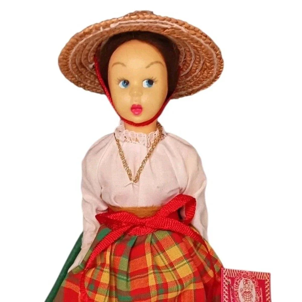 Vintage Lenci Torino Costumed Cultural Hard Plastic Doll Original Tags Italy EUC